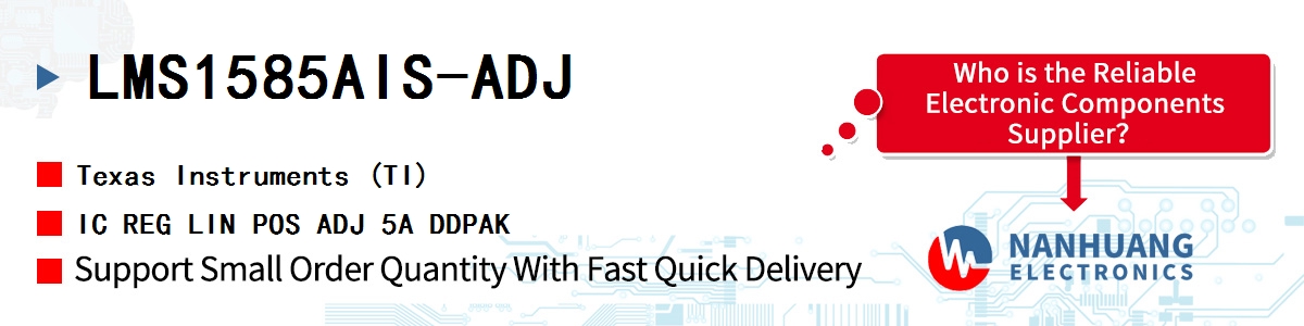 LMS1585AIS-ADJ TI IC REG LIN POS ADJ 5A DDPAK