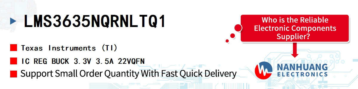 LMS3635NQRNLTQ1 TI IC REG BUCK 3.3V 3.5A 22VQFN