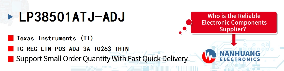 LP38501ATJ-ADJ TI IC REG LIN POS ADJ 3A TO263 THIN