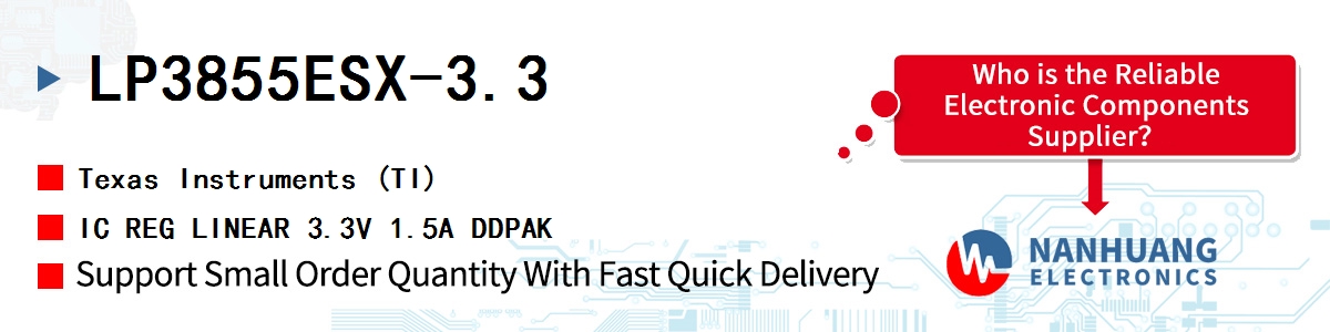 LP3855ESX-3.3 TI IC REG LINEAR 3.3V 1.5A DDPAK