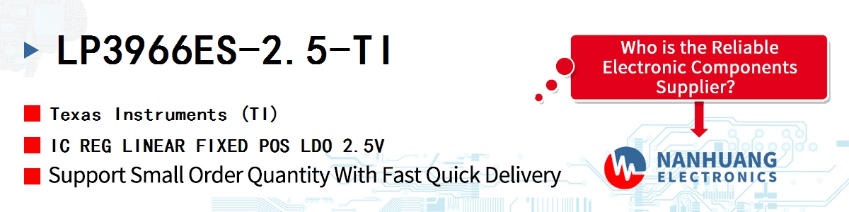 LP3966ES-2.5-TI TI IC REG LINEAR FIXED POS LDO 2.5V