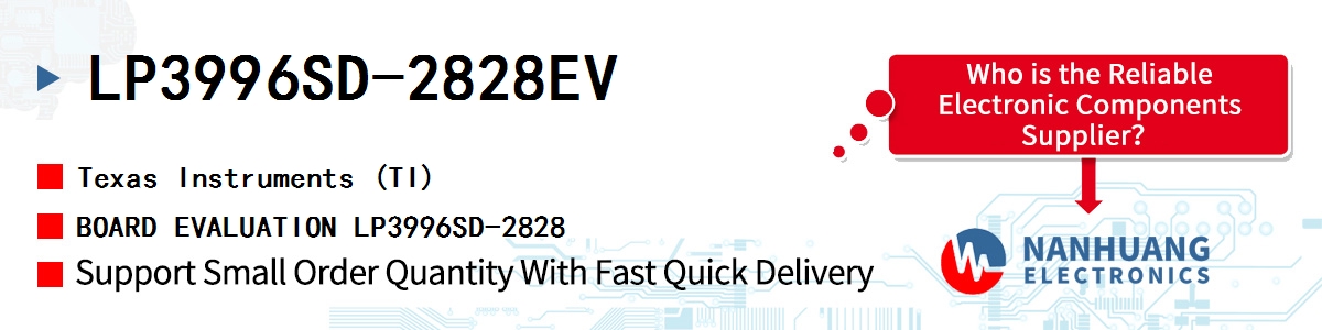 LP3996SD-2828EV TI BOARD EVALUATION LP3996SD-2828
