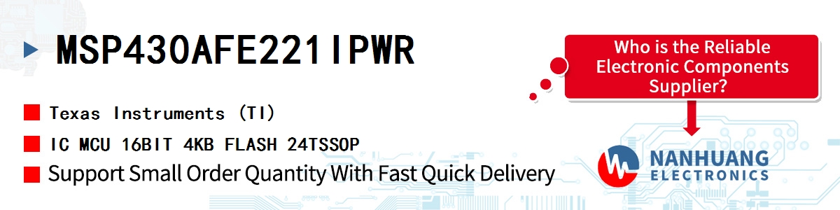 MSP430AFE221IPWR TI IC MCU 16BIT 4KB FLASH 24TSSOP