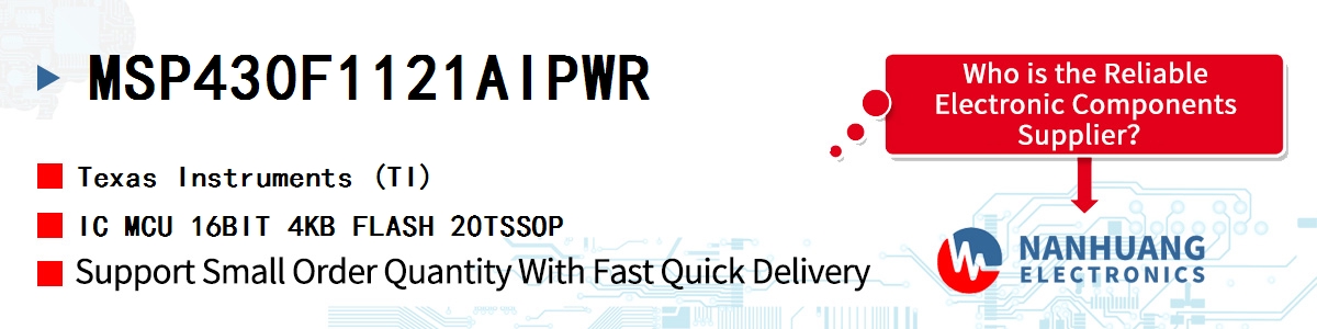 MSP430F1121AIPWR TI IC MCU 16BIT 4KB FLASH 20TSSOP