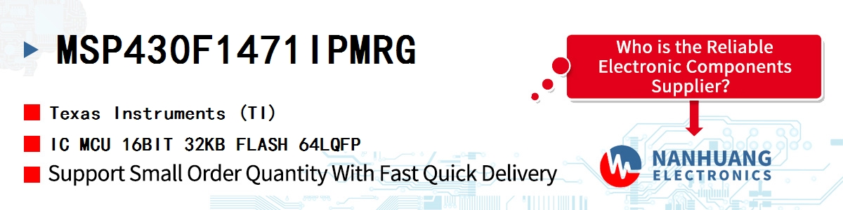 MSP430F1471IPMRG TI IC MCU 16BIT 32KB FLASH 64LQFP