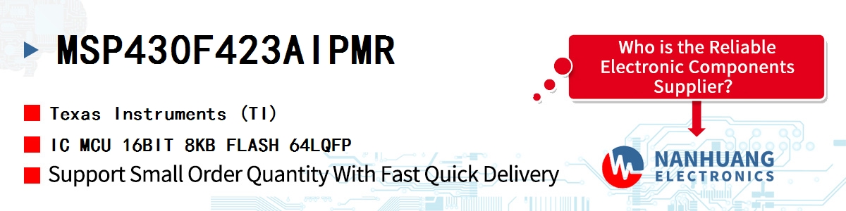 MSP430F423AIPMR TI IC MCU 16BIT 8KB FLASH 64LQFP