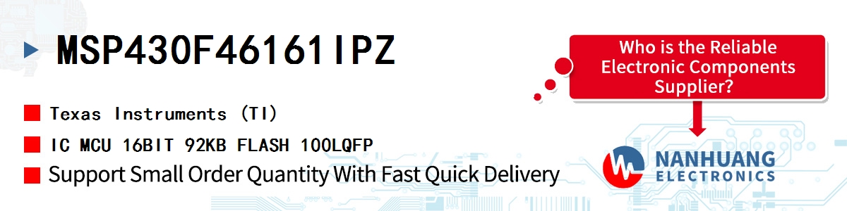 MSP430F46161IPZ TI IC MCU 16BIT 92KB FLASH 100LQFP