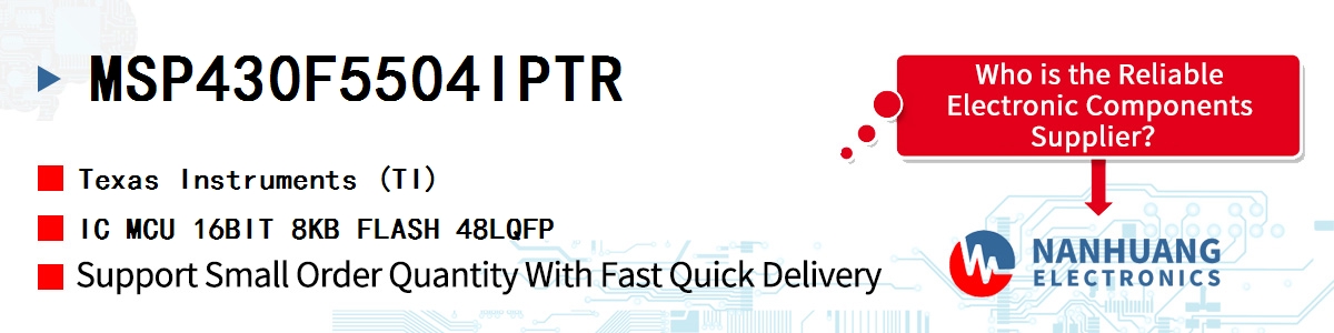 MSP430F5504IPTR TI IC MCU 16BIT 8KB FLASH 48LQFP