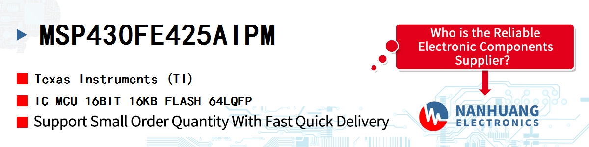 MSP430FE425AIPM TI IC MCU 16BIT 16KB FLASH 64LQFP