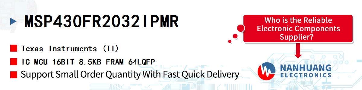MSP430FR2032IPMR TI IC MCU 16BIT 8.5KB FRAM 64LQFP
