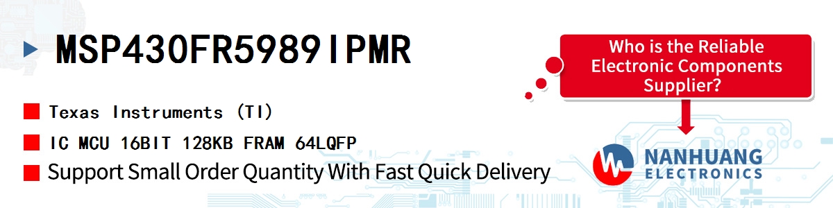 MSP430FR5989IPMR TI IC MCU 16BIT 128KB FRAM 64LQFP