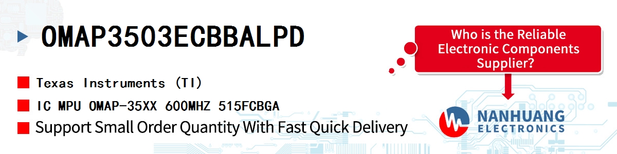 OMAP3503ECBBALPD TI IC MPU OMAP-35XX 600MHZ 515FCBGA