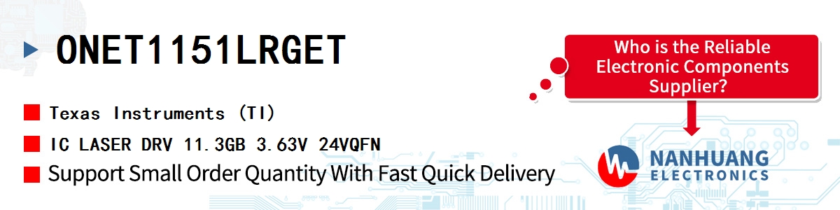 ONET1151LRGET TI IC LASER DRV 11.3GB 3.63V 24VQFN