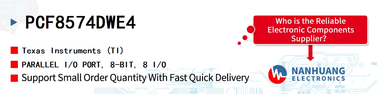 PCF8574DWE4 TI PARALLEL I/O PORT, 8-BIT, 8 I/O