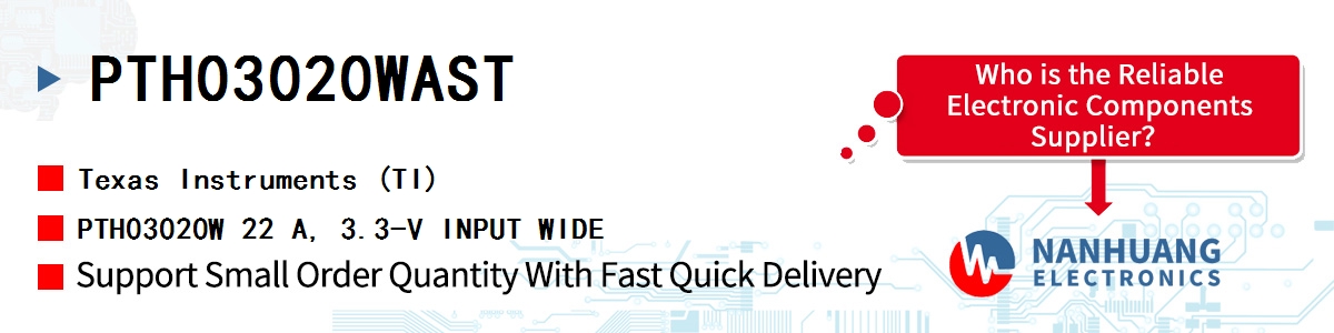 PTH03020WAST TI PTH03020W 22 A, 3.3-V INPUT WIDE
