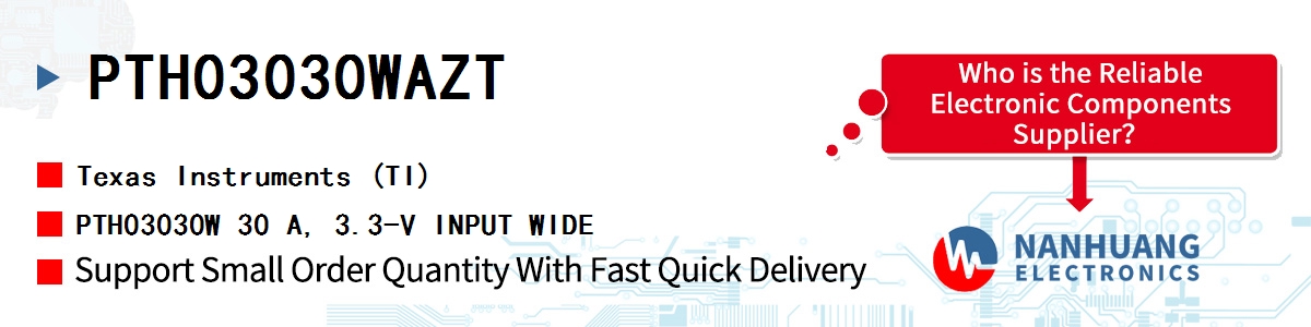 PTH03030WAZT TI PTH03030W 30 A, 3.3-V INPUT WIDE