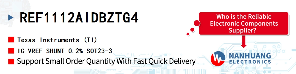 REF1112AIDBZTG4 TI IC VREF SHUNT 0.2% SOT23-3