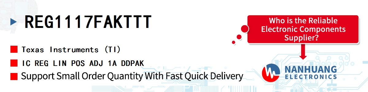 REG1117FAKTTT TI IC REG LIN POS ADJ 1A DDPAK