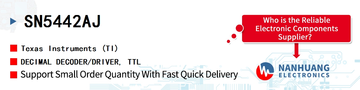 SN5442AJ TI DECIMAL DECODER/DRIVER, TTL