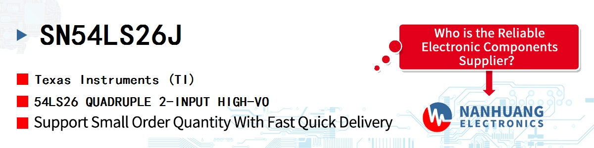 SN54LS26J TI 54LS26 QUADRUPLE 2-INPUT HIGH-VO