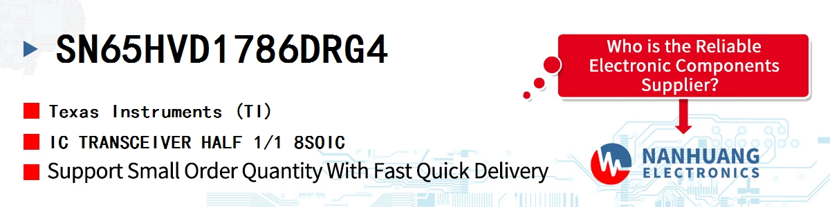 SN65HVD1786DRG4 TI IC TRANSCEIVER HALF 1/1 8SOIC