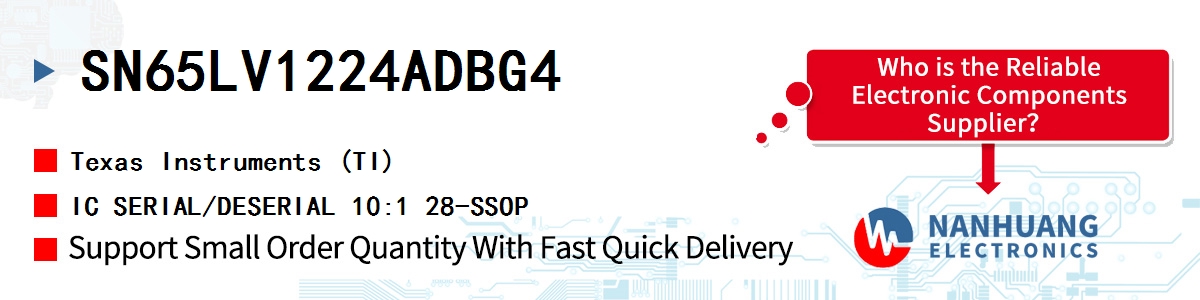 SN65LV1224ADBG4 TI IC SERIAL/DESERIAL 10:1 28-SSOP