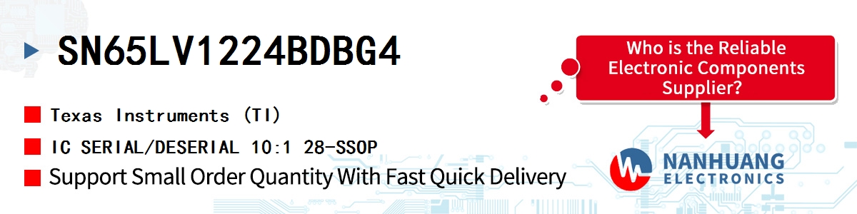 SN65LV1224BDBG4 TI IC SERIAL/DESERIAL 10:1 28-SSOP
