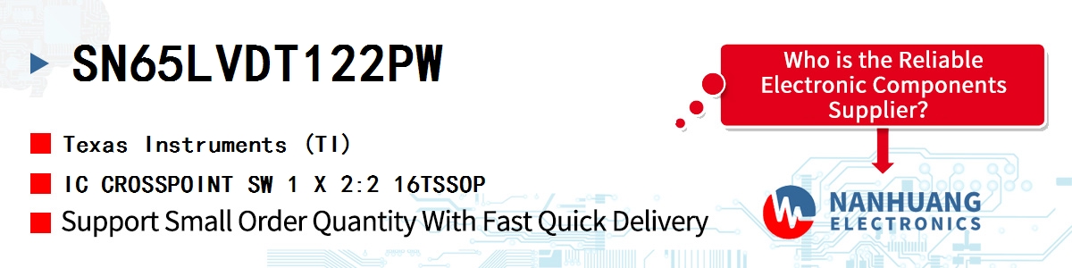 SN65LVDT122PW TI IC CROSSPOINT SW 1 X 2:2 16TSSOP