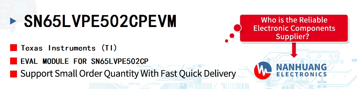 SN65LVPE502CPEVM TI EVAL MODULE FOR SN65LVPE502CP