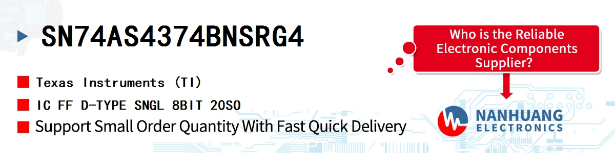 SN74AS4374BNSRG4 TI IC FF D-TYPE SNGL 8BIT 20SO