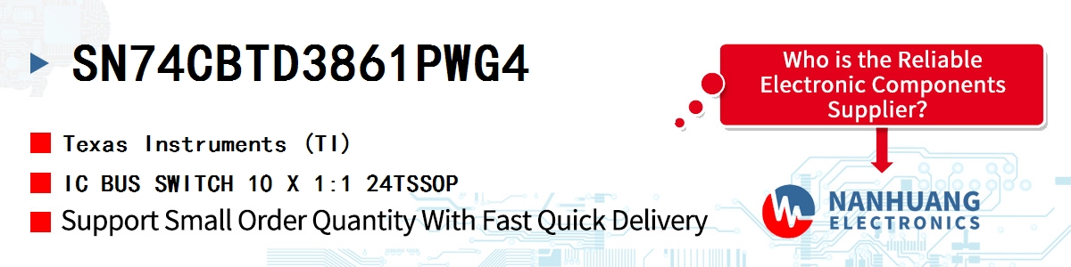 SN74CBTD3861PWG4 TI IC BUS SWITCH 10 X 1:1 24TSSOP