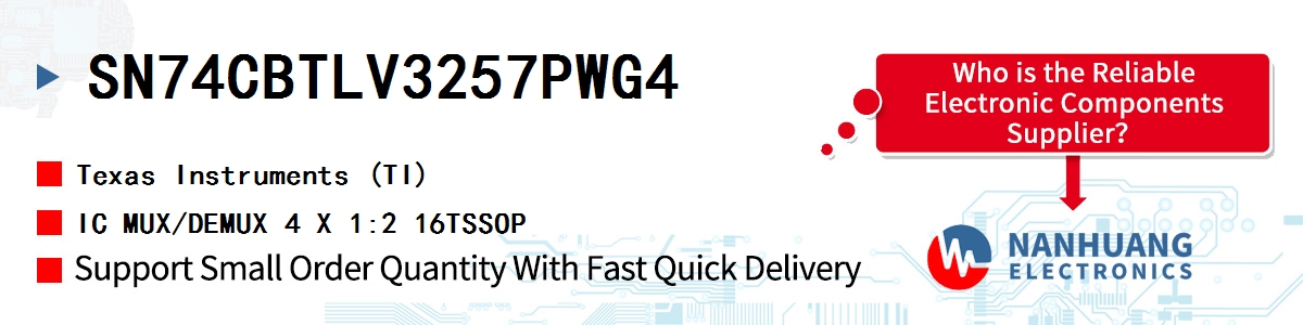 SN74CBTLV3257PWG4 TI IC MUX/DEMUX 4 X 1:2 16TSSOP