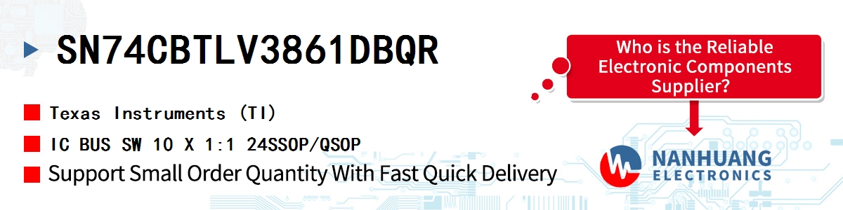 SN74CBTLV3861DBQR TI IC BUS SW 10 X 1:1 24SSOP/QSOP