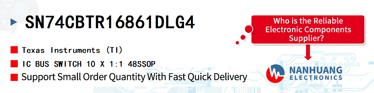 SN74CBTR16861DLG4 TI IC BUS SWITCH 10 X 1:1 48SSOP