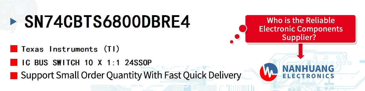 SN74CBTS6800DBRE4 TI IC BUS SWITCH 10 X 1:1 24SSOP