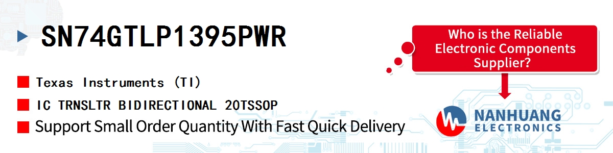 SN74GTLP1395PWR TI IC TRNSLTR BIDIRECTIONAL 20TSSOP