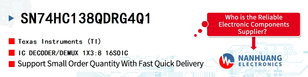 SN74HC138QDRG4Q1 TI IC DECODER/DEMUX 1X3:8 16SOIC