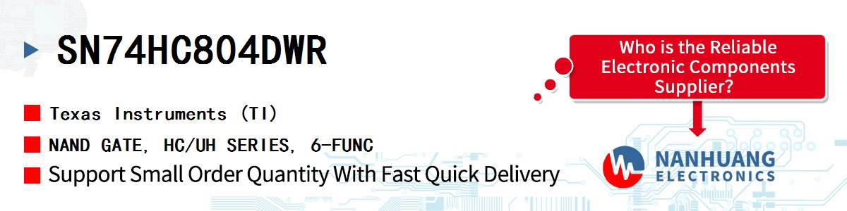 SN74HC804DWR TI NAND GATE, HC/UH SERIES, 6-FUNC