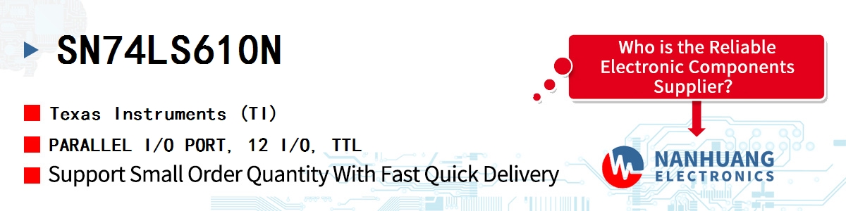 SN74LS610N TI PARALLEL I/O PORT, 12 I/O, TTL