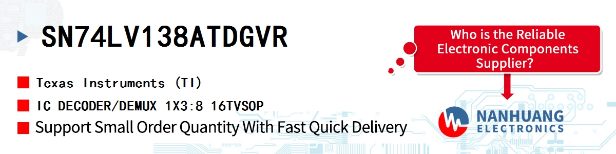 SN74LV138ATDGVR TI IC DECODER/DEMUX 1X3:8 16TVSOP