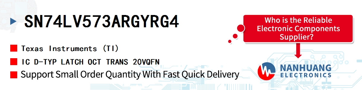 SN74LV573ARGYRG4 TI IC D-TYP LATCH OCT TRANS 20VQFN