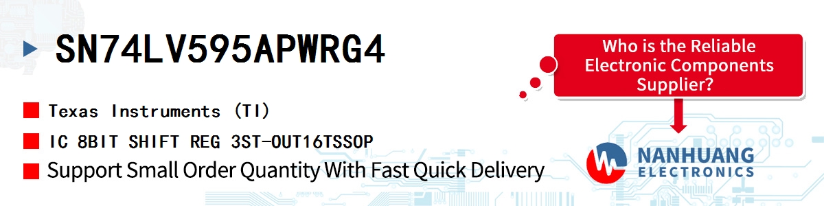 SN74LV595APWRG4 TI IC 8BIT SHIFT REG 3ST-OUT16TSSOP
