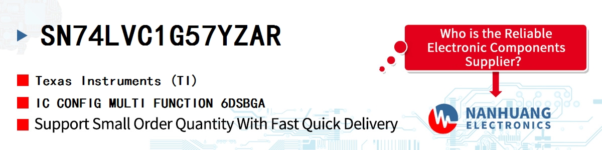 SN74LVC1G57YZAR TI IC CONFIG MULTI FUNCTION 6DSBGA