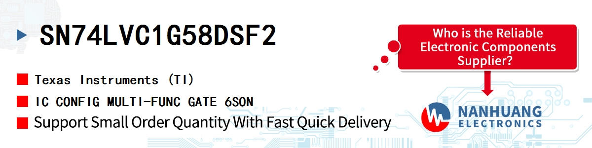 SN74LVC1G58DSF2 TI IC CONFIG MULTI-FUNC GATE 6SON