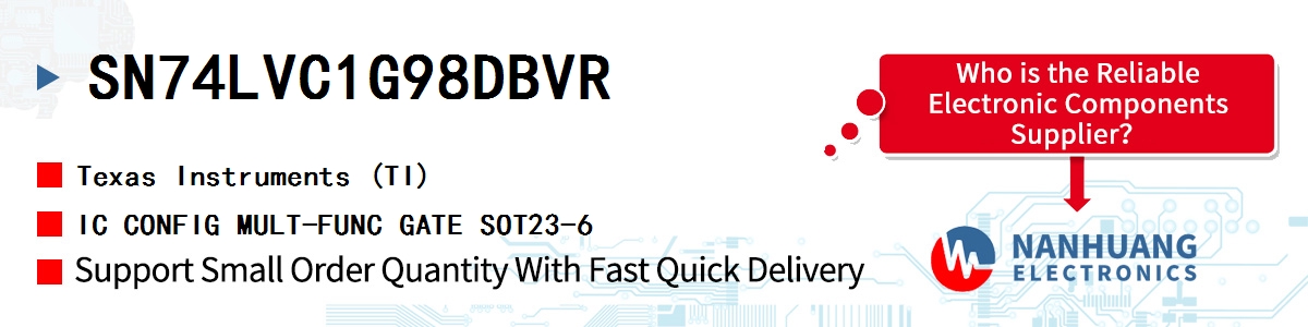 SN74LVC1G98DBVR TI IC CONFIG MULT-FUNC GATE SOT23-6