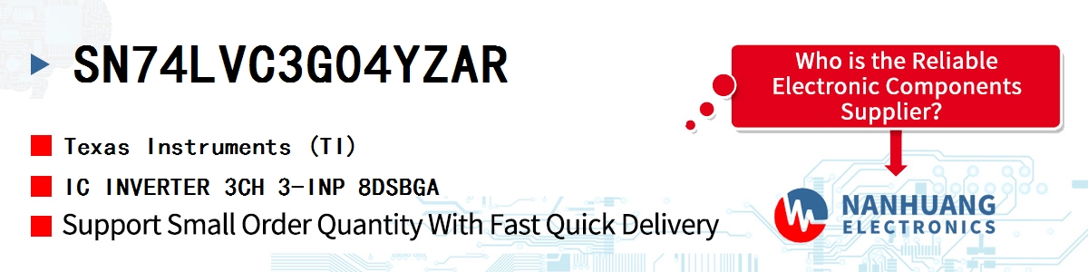 SN74LVC3G04YZAR TI IC INVERTER 3CH 3-INP 8DSBGA
