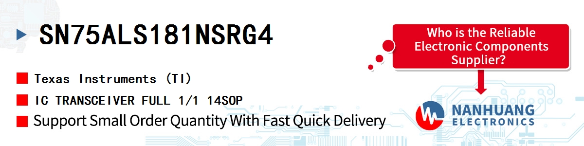 SN75ALS181NSRG4 TI IC TRANSCEIVER FULL 1/1 14SOP