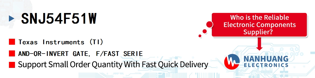 SNJ54F51W TI AND-OR-INVERT GATE, F/FAST SERIE