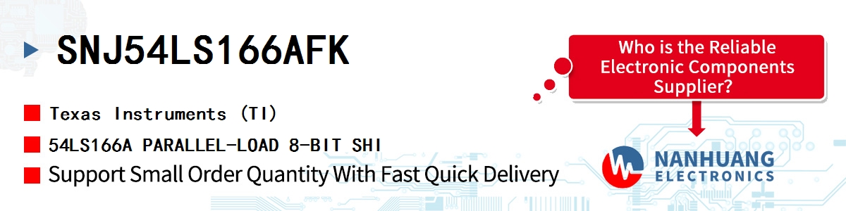 SNJ54LS166AFK TI 54LS166A PARALLEL-LOAD 8-BIT SHI
