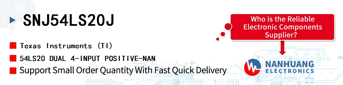 SNJ54LS20J TI 54LS20 DUAL 4-INPUT POSITIVE-NAN